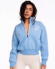Jaze High-NEck Zip Sweater - Blue Edition