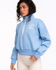 Jaze High-NEck Zip Sweater - Blue Edition