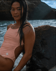 Image of our gift voucher with our Model wearing the SUNRISE - One-Piece Swimsuit.