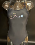 Front view of the Hailey One-Piece Swimsuit displayed on a mannequin, showcasing the streamlined fit and clean design.