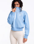 Jaze High-NEck Zip Sweater - Blue Edition